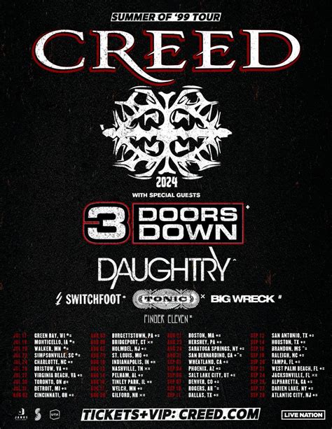 creed concert tickets 2024